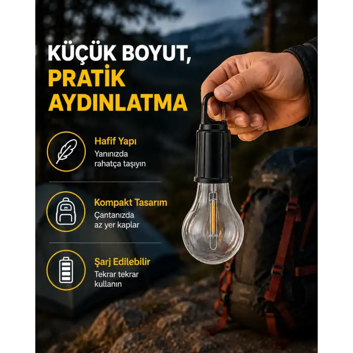 Su Geçirmez Dış Mekan LED Çadır Işığı