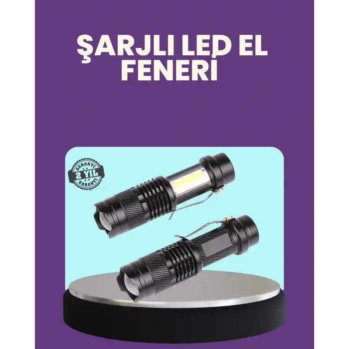 Suya Dayanıklı 4 Modlu Mini LED El Feneri