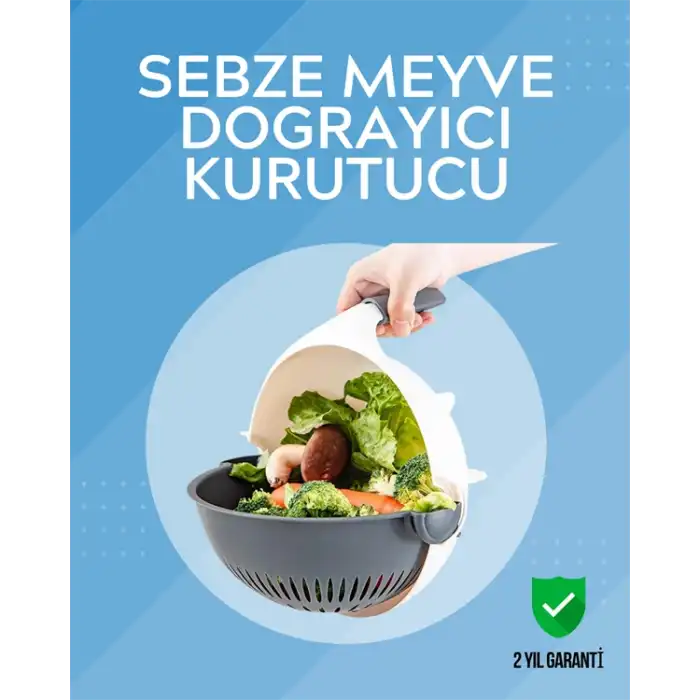 Süzgeçli Hazneye Sahip Çok Amaçlı Rende ve Dilimleyici