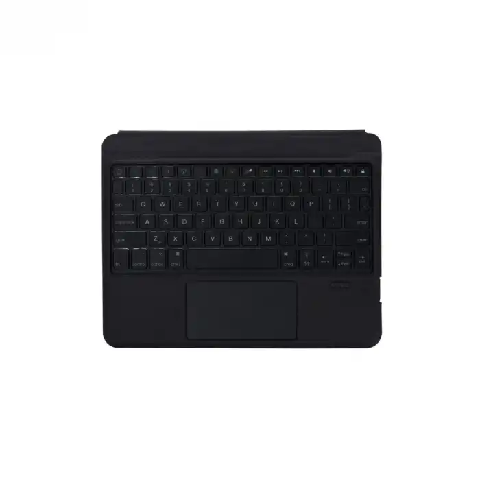 T5209d İpad Pro 12.9 (2021) Kılıf İnter Ledli Klavyeli Tablet Kılıfı - Siyah