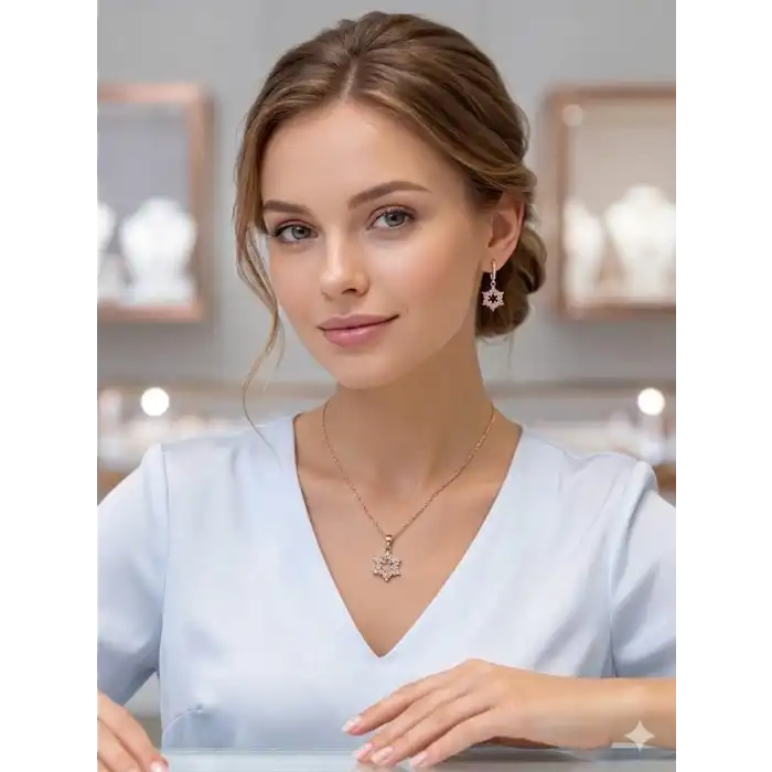 Taşlı Yıldız Tasarımlı Set