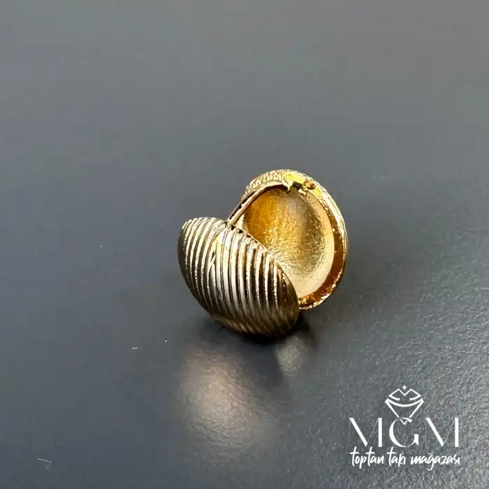 Taşsız Gold Kaplama Küpe
