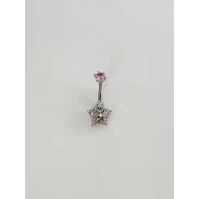 Tavşan Detaylı Göbek Piercing