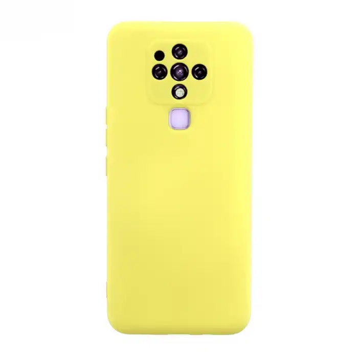 Tecno Camon 16 Kılıf Nano İçi Kadife Silikon - Sarı