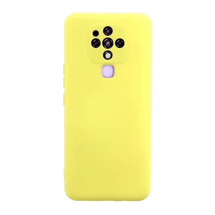 Tecno Camon 16 Kılıf Nano İçi Kadife Silikon - Sarı