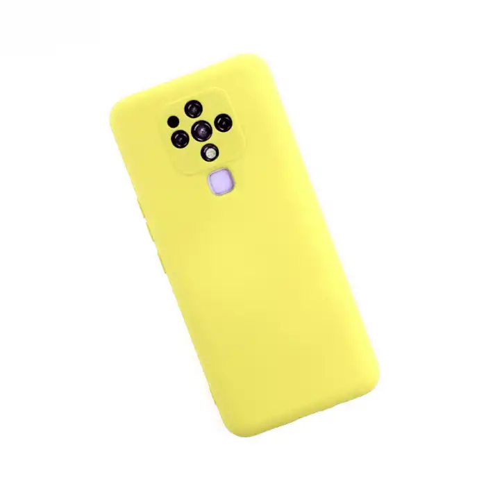 Tecno Camon 16 Kılıf Nano İçi Kadife Silikon - Sarı