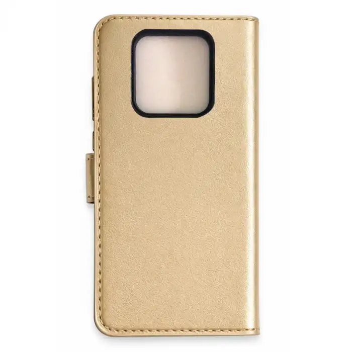 Tecno Camon 16 Prime Trend S Plus Kapaklı Kılıf - Gold