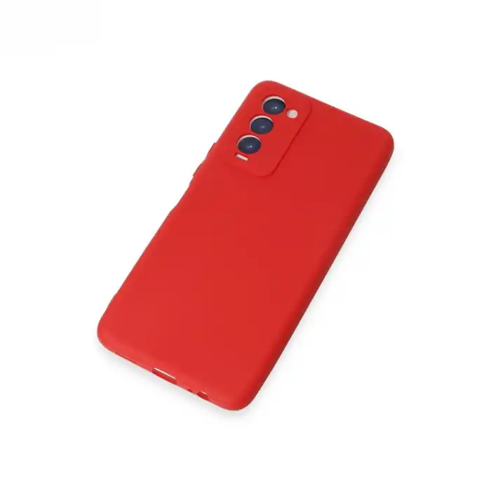 Tecno Camon 18 Kılıf First Silikon - Kırmızı