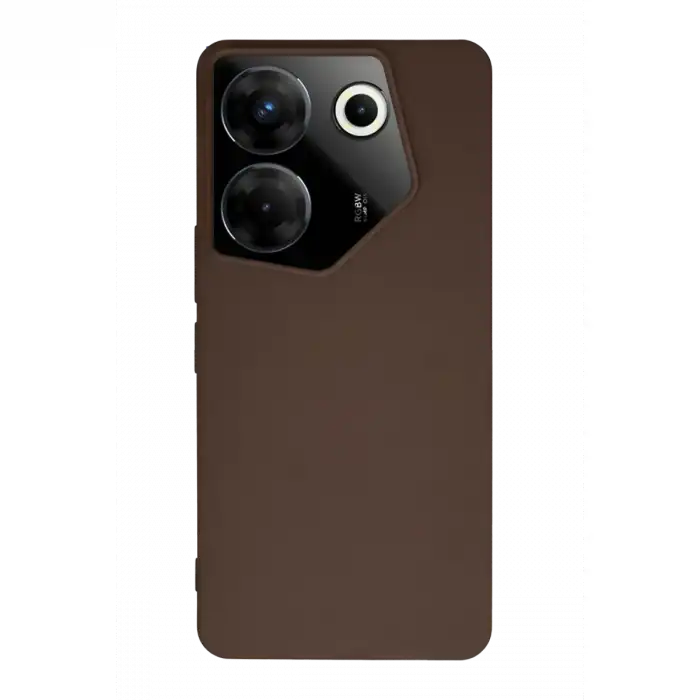 Tecno Camon 20 Pro 5g Kılıf First Silikon - Kahverengi