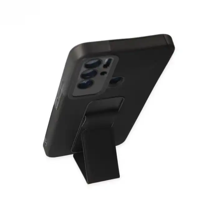 Tecno Pova Neo Kılıf Mega Standlı Silikon - Siyah
