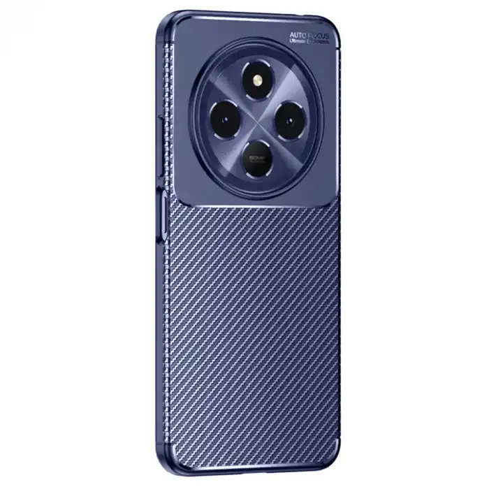 Tecno Spark 30 Kılıf Auto Focus Karbon Kapak - Lacivert