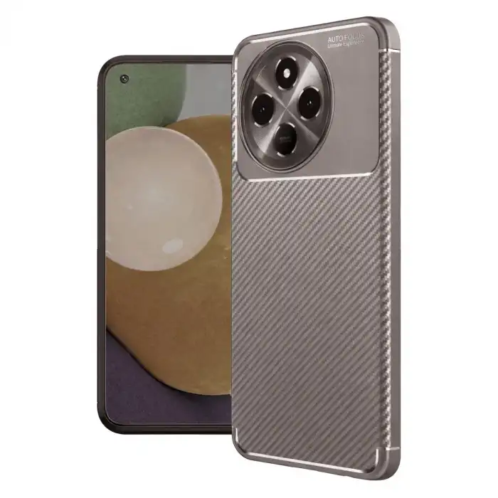 Tecno Spark 30 Pro Kılıf Auto Focus Karbon Kapak - Gri