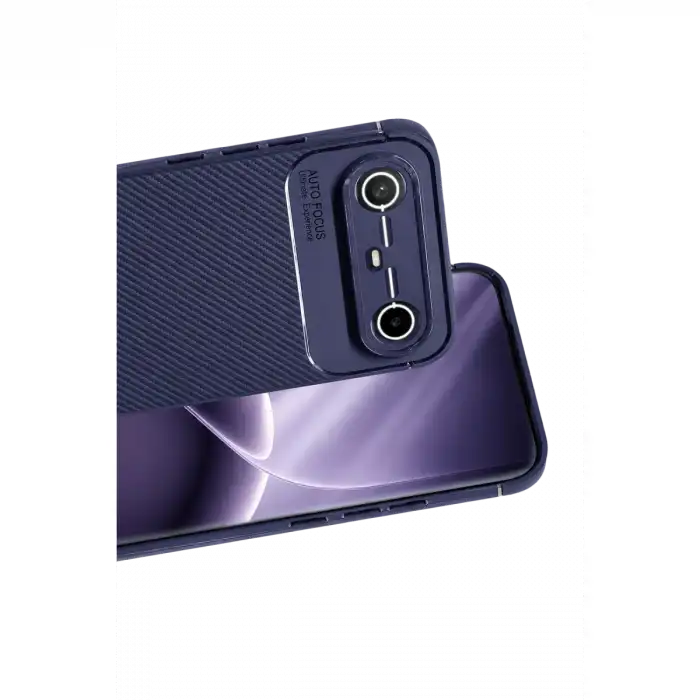 Tecno Spark Slim 5g Auto Focus Karbon Kapak - Lacivert