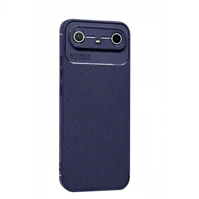 Tecno Spark Slim 5g Auto Focus Karbon Kapak - Lacivert