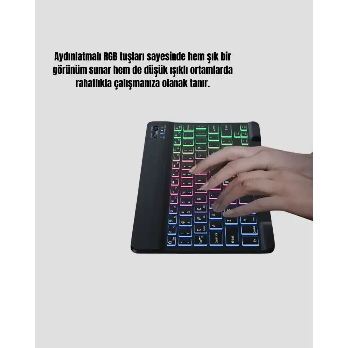 Türkçe Q Klavye RGB Işıklı Ergonomik Tasarımlı