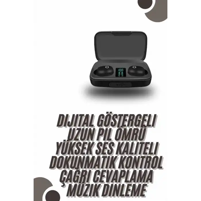 TWS Bluetooth Kulaklık 5.0 Bluetooth Bağlantılı Dokunmatik Kontrol Özelliği