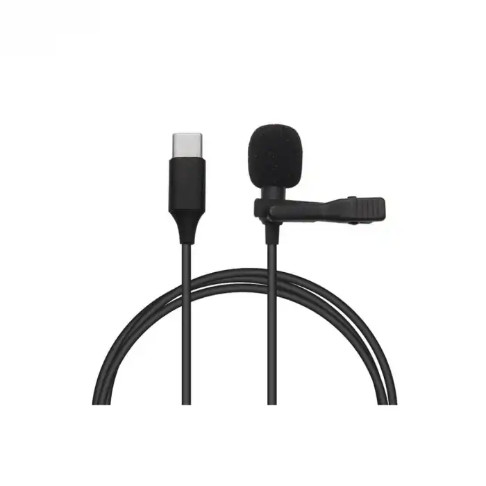 Type-c 2 Metre Double Mikrofon - Siyah
