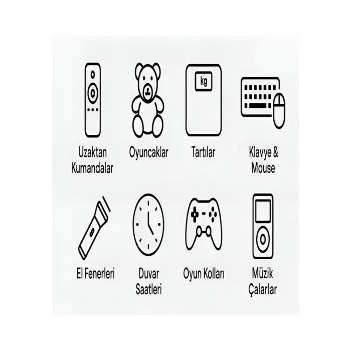 Type-c Şarjlı 800mwh 1.5v Şarj Edilebilir 2’li Aaa İnce Pil - Lityum Iyon Batarya