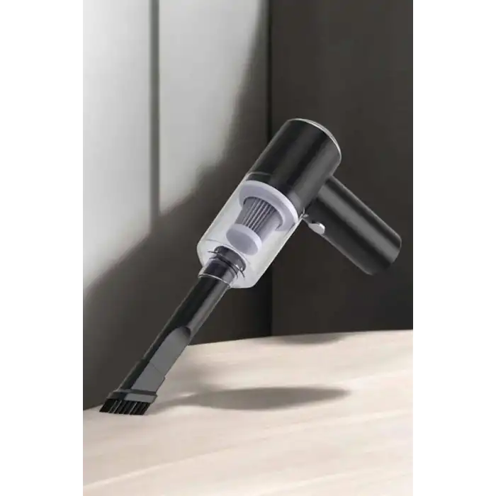 Üflemeli Güçlü Vakumlu Ev Ofis Araç Süpürgesi El Süpürgesi Şarjlı