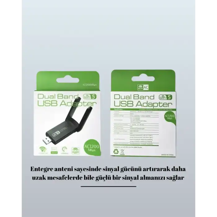 USB 3.0 Wireless Adaptör – 2.4GHz & 5GHz Destekli