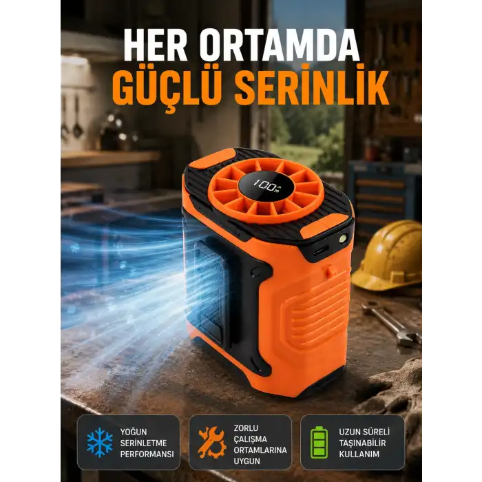 USB Şarjlı Kompakt El ve Boyun Fanı Çok Fonksiyonlu