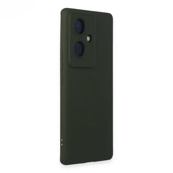 Vivo V29 Lite Kılıf Nano İçi Kadife Silikon - Koyu Yeşil