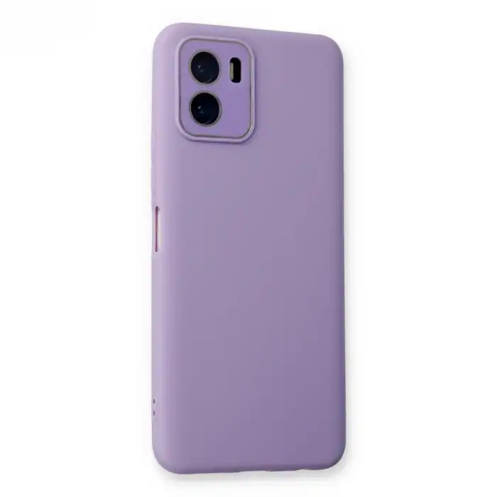 Vivo Y15s Kılıf Lansman Glass Kapak - Lila
