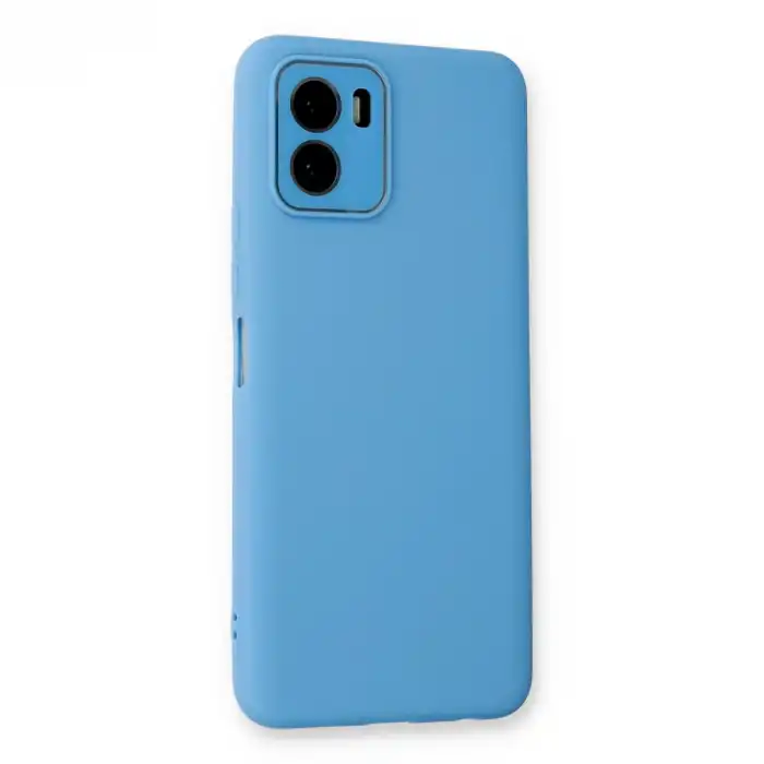 Vivo Y15s Kılıf Lansman Glass Kapak - Mavi