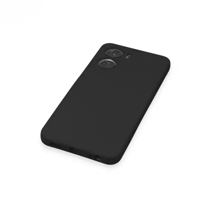 Vivo Y16 Kılıf Nano İçi Kadife Silikon - Siyah