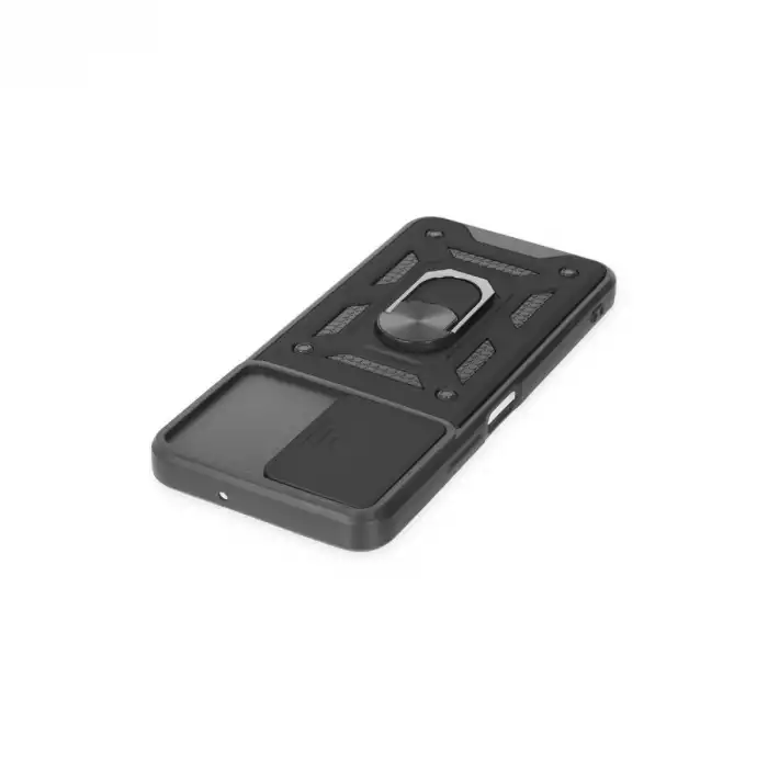 Vivo Y16 Kılıf Pars Lens Yüzüklü Silikon - Siyah