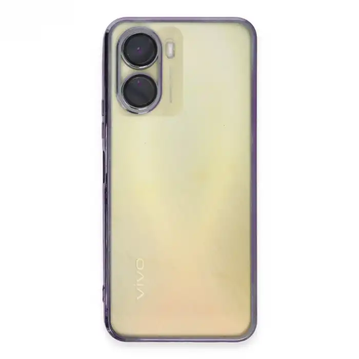 Vivo Y16 Kılıf Razer Lensli Silikon - Mor