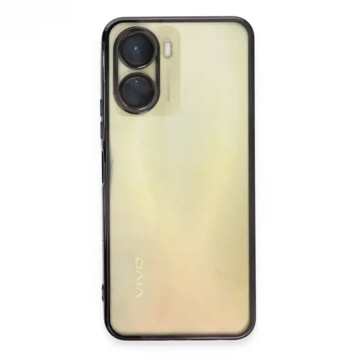 Vivo Y16 Kılıf Razer Lensli Silikon - Siyah