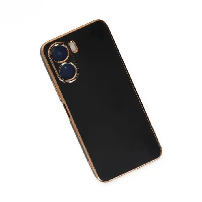 Vivo Y16 Kılıf Volet Silikon - Siyah