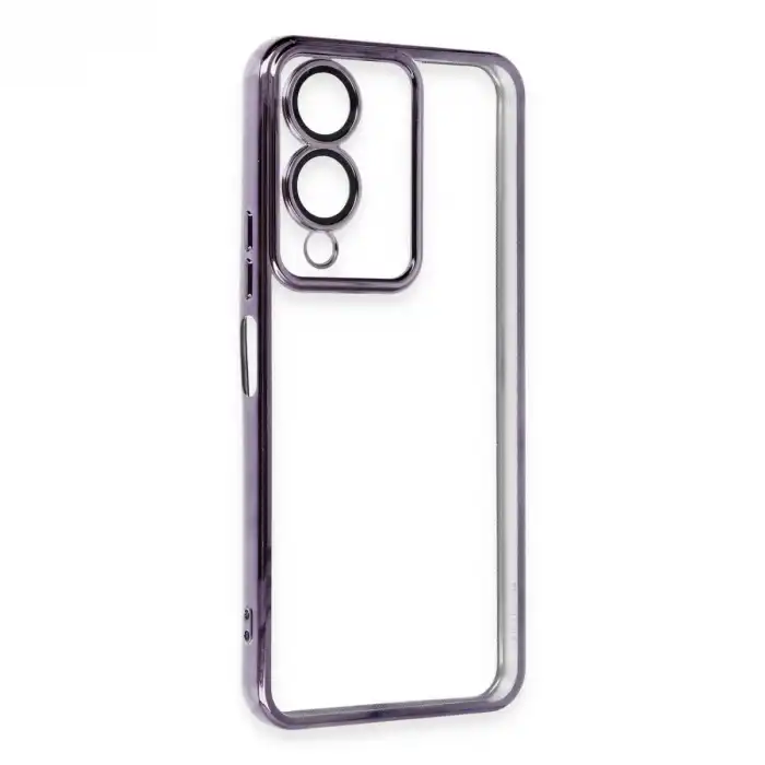 Vivo Y17s Kılıf Razer Lensli Silikon - Mor