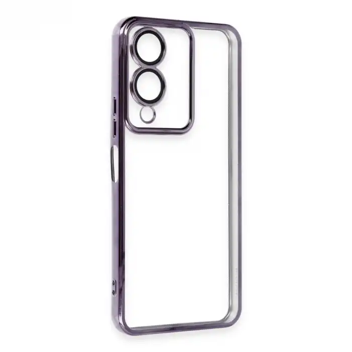 Vivo Y17s Kılıf Razer Lensli Silikon - Mor