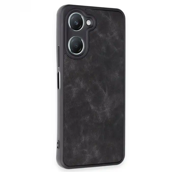 Vivo Y18 Kılıf Aras Deri Kapak - Siyah