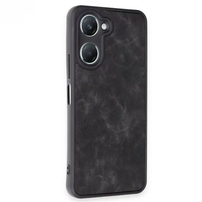 Vivo Y18 Kılıf Aras Deri Kapak - Siyah