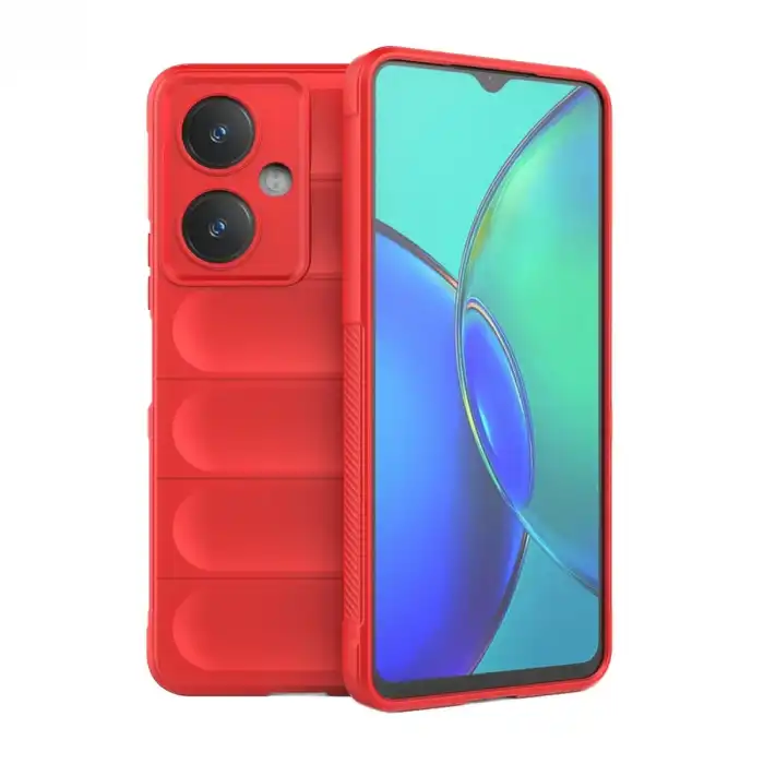 Vivo Y27 Kılıf Optimum Silikon - Kırmızı