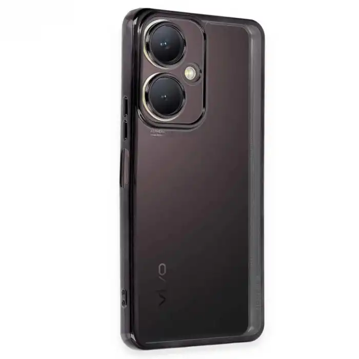 Vivo Y27 Kılıf Razer Lensli Silikon - Siyah