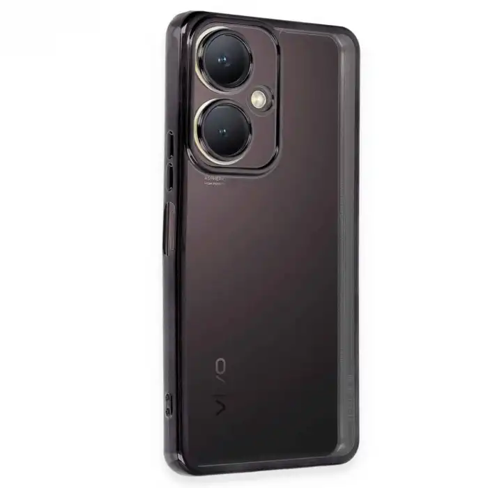 Vivo Y27 Kılıf Razer Lensli Silikon - Siyah