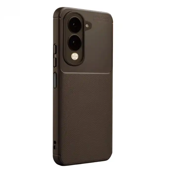 Vivo Y29s Auto Focus Karbon Kapak - Kahverengi