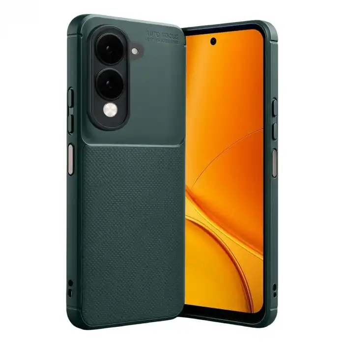 Vivo Y29s Auto Focus Karbon Kapak - Koyu Yeşil