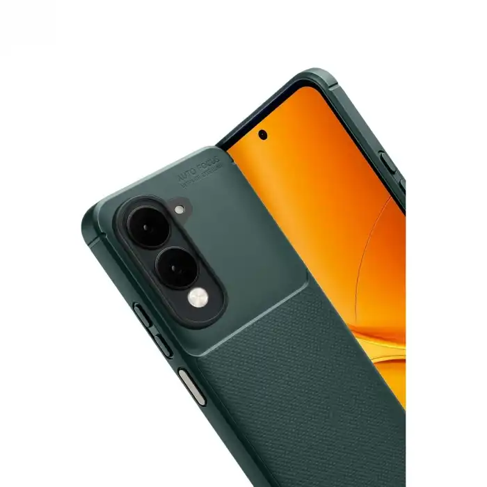 Vivo Y29s Auto Focus Karbon Kapak - Koyu Yeşil