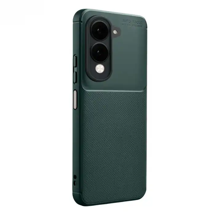 Vivo Y29s Auto Focus Karbon Kapak - Koyu Yeşil