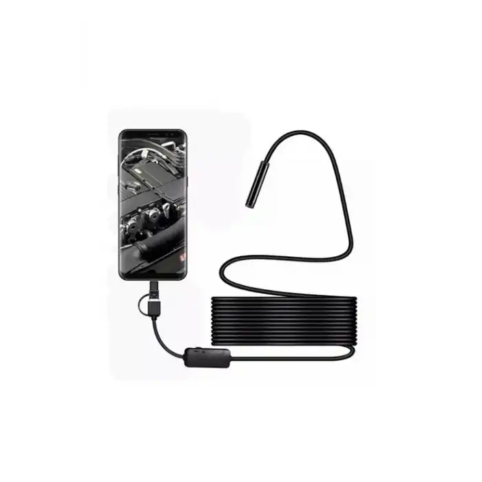 Vtn-02 Endoskop Yılan Video Kamera Led’li 2 Metre 7 Mm Sert Kablo Su Geçirmez