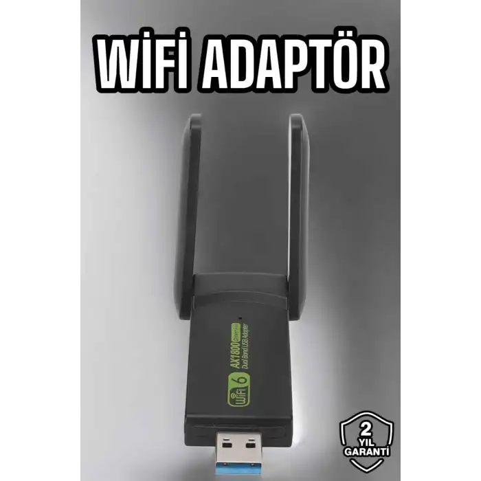 Wifi Adaptör Çift Bantlı Kablosuz Wifi Adaptörü