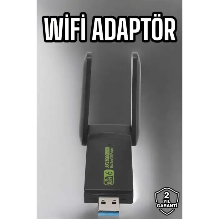 Wifi Adaptör Çift Bantlı Kablosuz Wifi Adaptörü