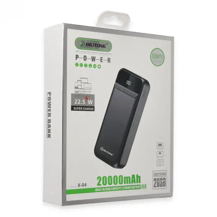 X04 20.000 Mah Powerbank - Siyah