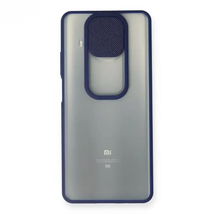 Xiaomi Mi 10t Lite Kılıf Palm Buzlu Kamera Sürgülü Silikon - Lacivert