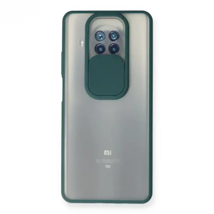 Xiaomi Mi 10t Lite Kılıf Palm Buzlu Kamera Sürgülü Silikon - Yeşil
